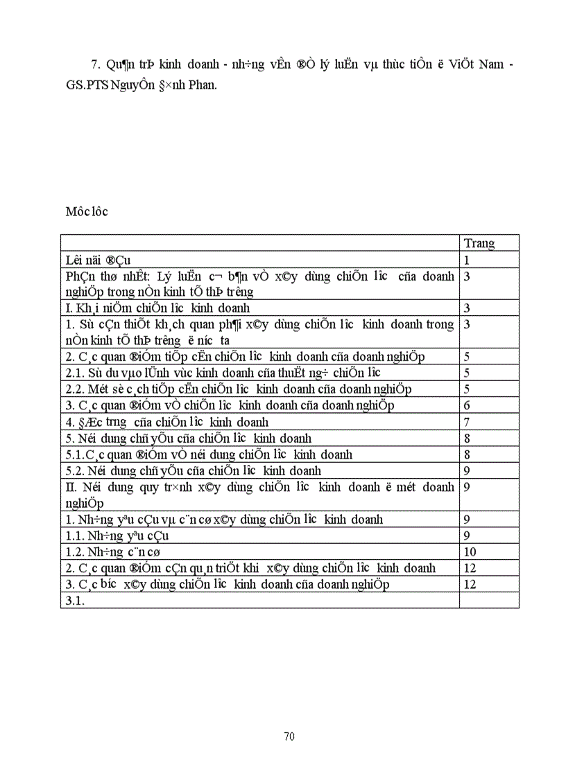 image for page Một số biện pháp chủ yếu nhằm góp phần hoàn thiện quá trình xây dựng chiến lược kinh doanh ở Công ty Xây lắp Vật tư Vận tải Sông Đà 12 1