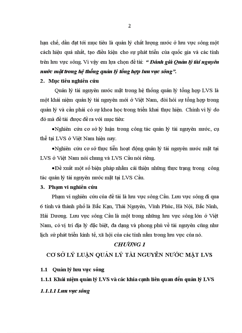 image for page Đánh giá quản lý tài nguyên nước mặt trong hệ thống quản lý tổng hợp lưu vực sông 1