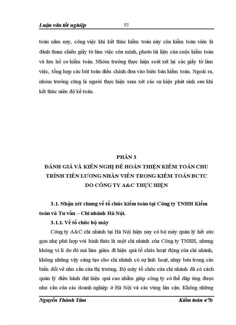 image for page Hoàn thiện kiểm toán chu trình tiền lương nhân viên trong kiểm toán báo cáo tài chính do chi nhánh công ty TNHH Kiểm toán và Tư vấn tại Hà Nội thực hiện 1