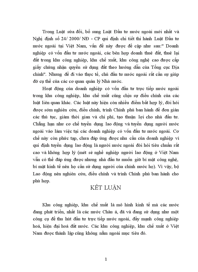 image for page Đầu tư trực tiếp nước ngoài vào khu công nghiệp khu chế xuất Thực trạng và giải pháp 1