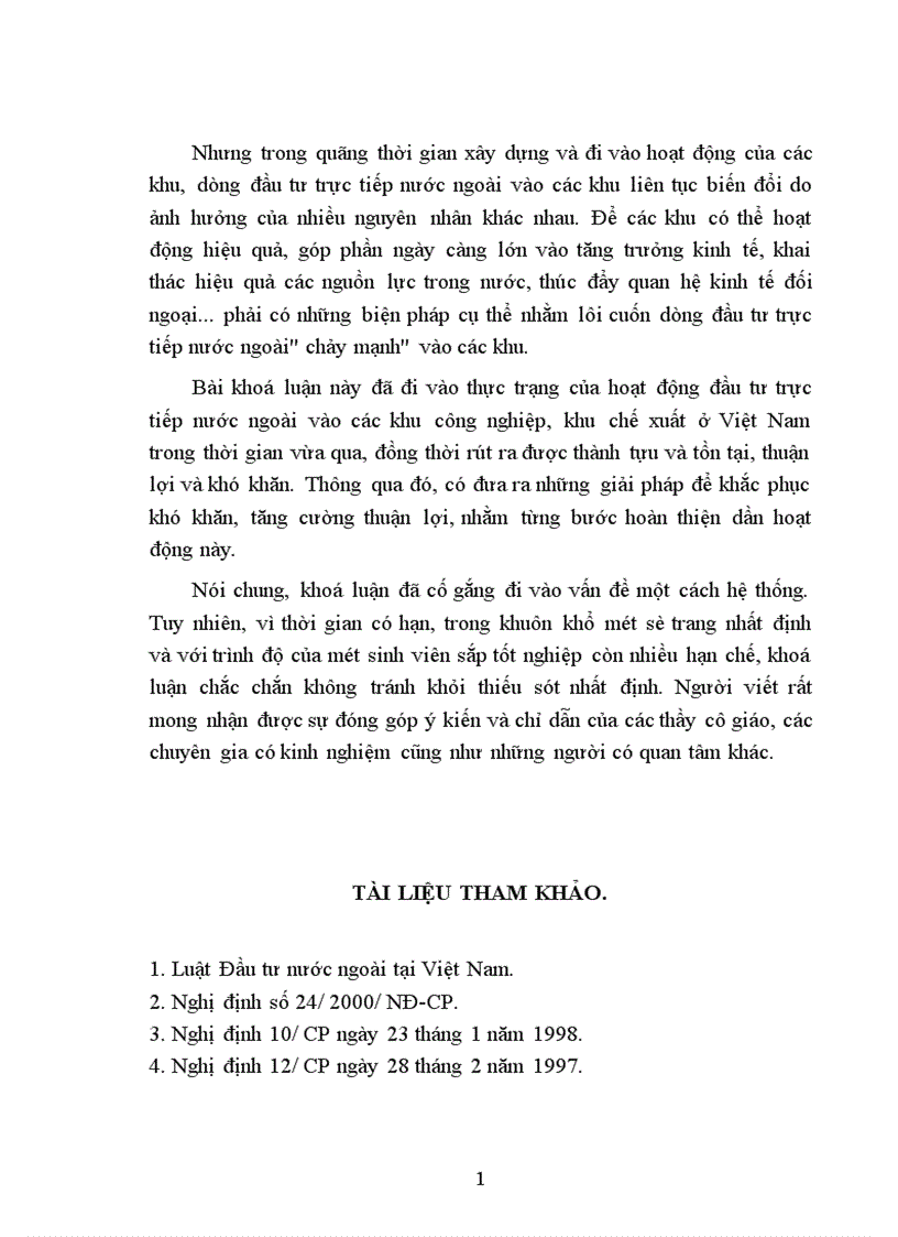 image for page Đầu tư trực tiếp nước ngoài vào khu công nghiệp khu chế xuất Thực trạng và giải pháp 1