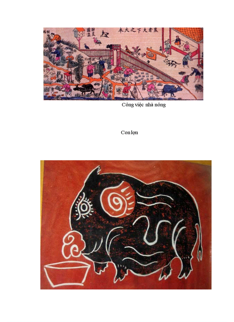 image for page Nét sinh hoạt trong tranh dân gian