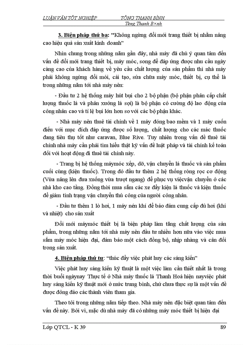 image for page Một số biện pháp nhằm đổi mới và hoàn thiện công tác QLCL ở Nhà máy Thuốc lá Thanh Hoá 1