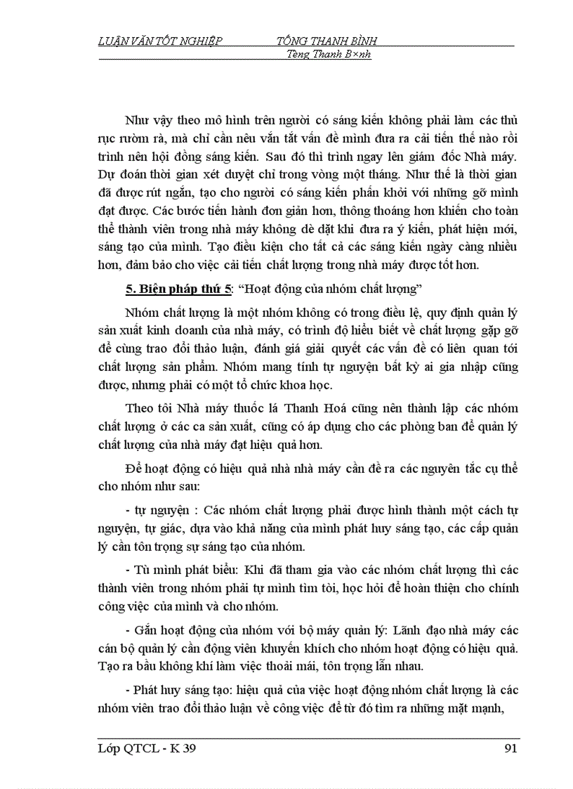 image for page Một số biện pháp nhằm đổi mới và hoàn thiện công tác QLCL ở Nhà máy Thuốc lá Thanh Hoá 1