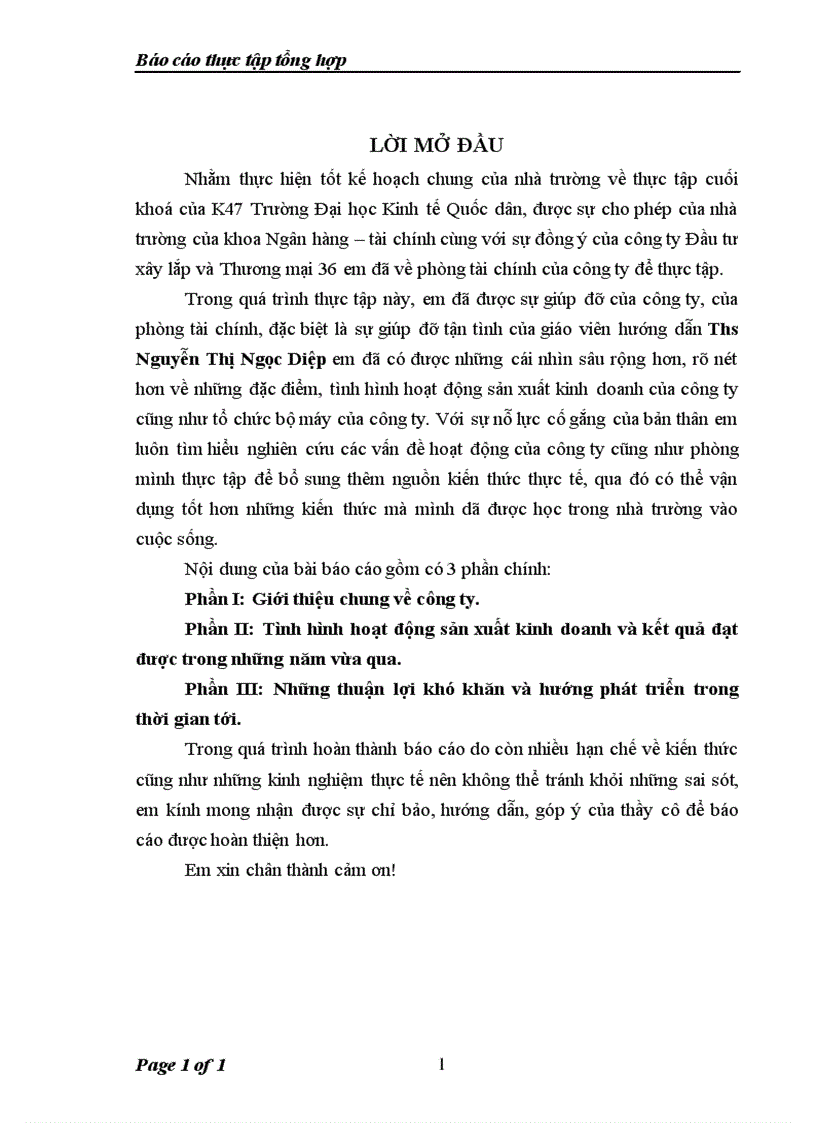 image for page Báo cáo thực tập tổng hợp tại Công ty Đầu tư xây lắp và thương mại 36