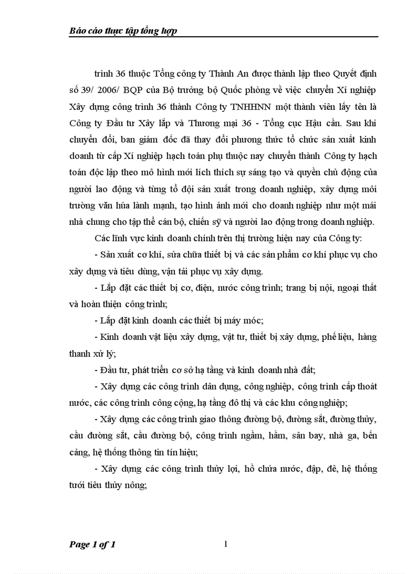 image for page Báo cáo thực tập tổng hợp tại Công ty Đầu tư xây lắp và thương mại 36