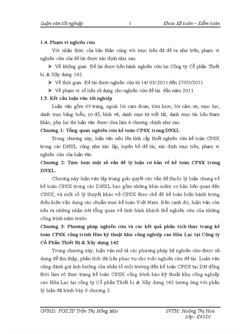 image for page Kế toán chi phí sản xuất công trình hào kỹ thuật khu công nghệ cao Hòa Lạc tại Công ty Cổ phần Thiết bị Xây dựng 142 1