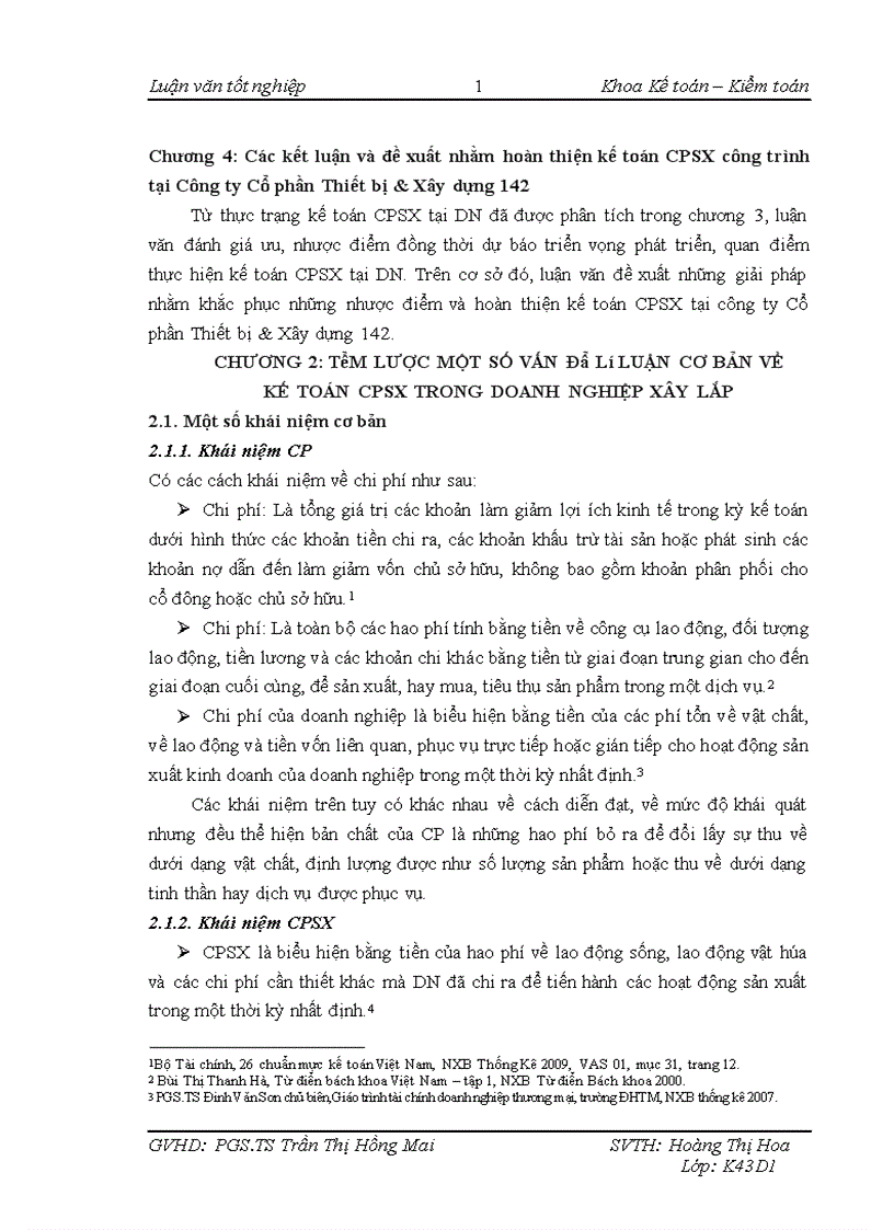 image for page Kế toán chi phí sản xuất công trình hào kỹ thuật khu công nghệ cao Hòa Lạc tại Công ty Cổ phần Thiết bị Xây dựng 142 1