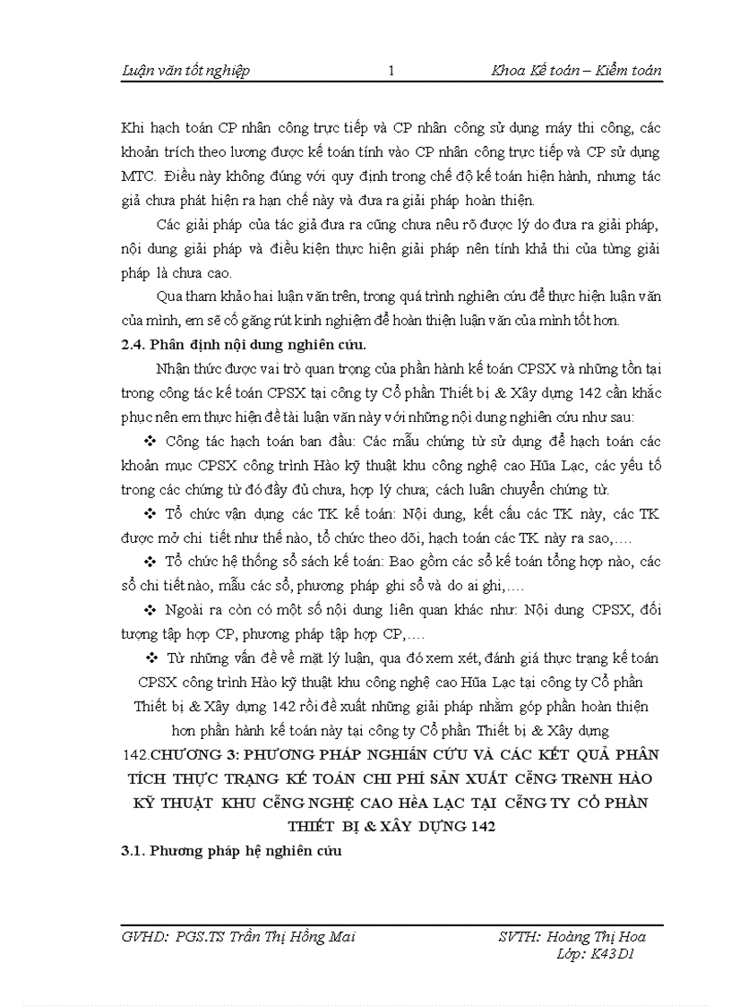 image for page Kế toán chi phí sản xuất công trình hào kỹ thuật khu công nghệ cao Hòa Lạc tại Công ty Cổ phần Thiết bị Xây dựng 142 1