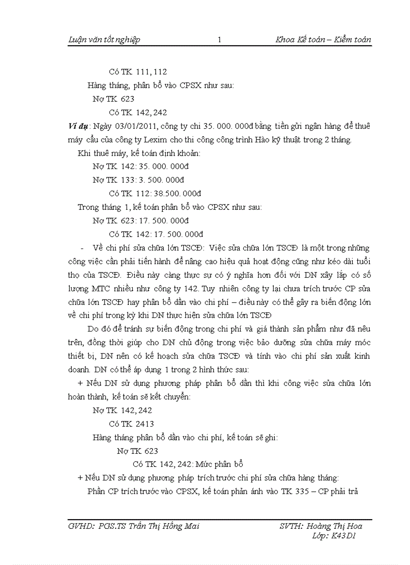 image for page Kế toán chi phí sản xuất công trình hào kỹ thuật khu công nghệ cao Hòa Lạc tại Công ty Cổ phần Thiết bị Xây dựng 142 1