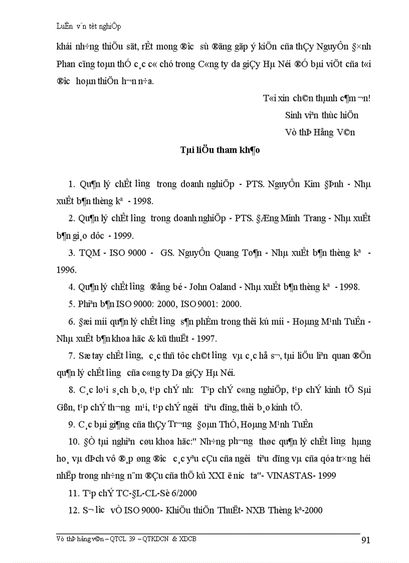 image for page Những biện pháp để duy trì và phát triển việc áp dụng hệ thống quản lý chất lượng theo ISO 9002 ở Công ty da giầy Hà Nội 1