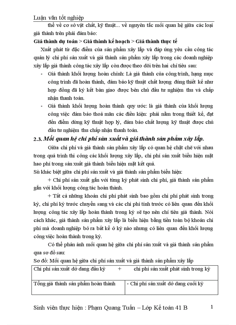 image for page Công tác hạch toán chi phí sản xuất và tính giá thành sản phẩm xây lắp tại xí nghiệp Sông Đà 206 1