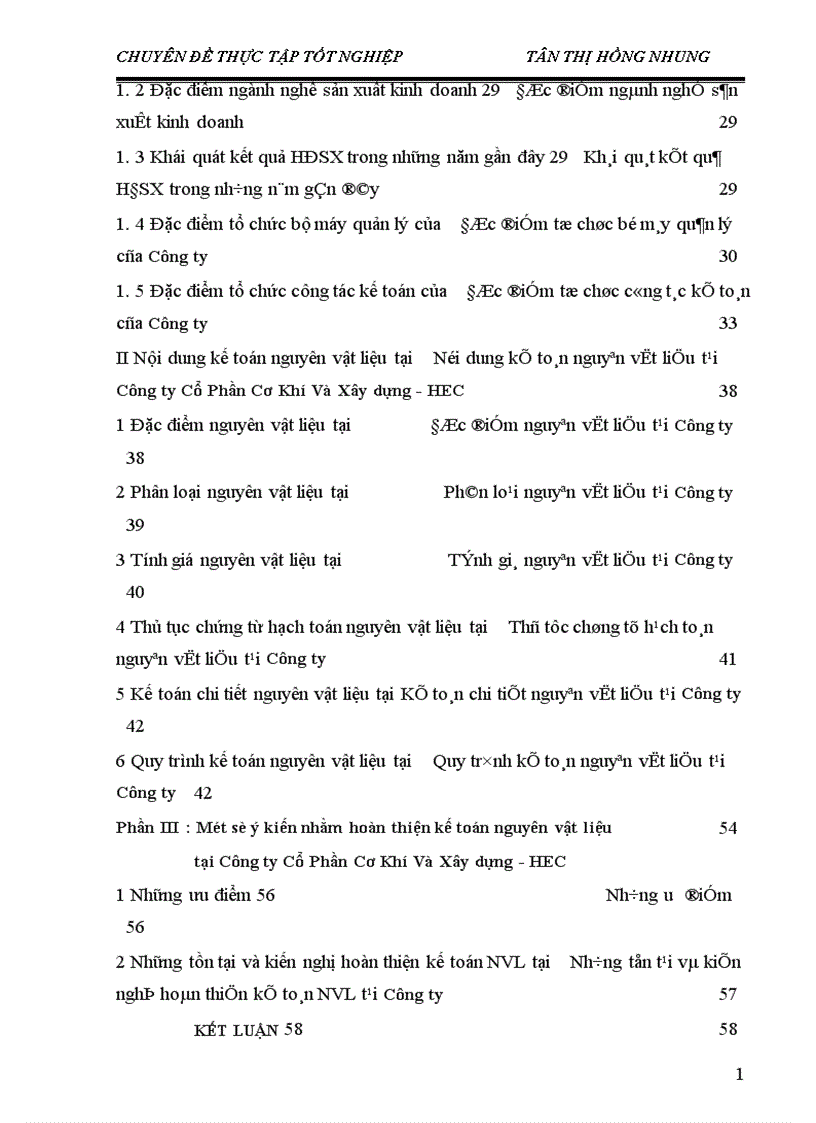 image for page Một số ý kiến nhằm hoàn thiện kế toán nguyên vật liệu tại Công Ty Cổ phần cơ khí và xây dựng hec