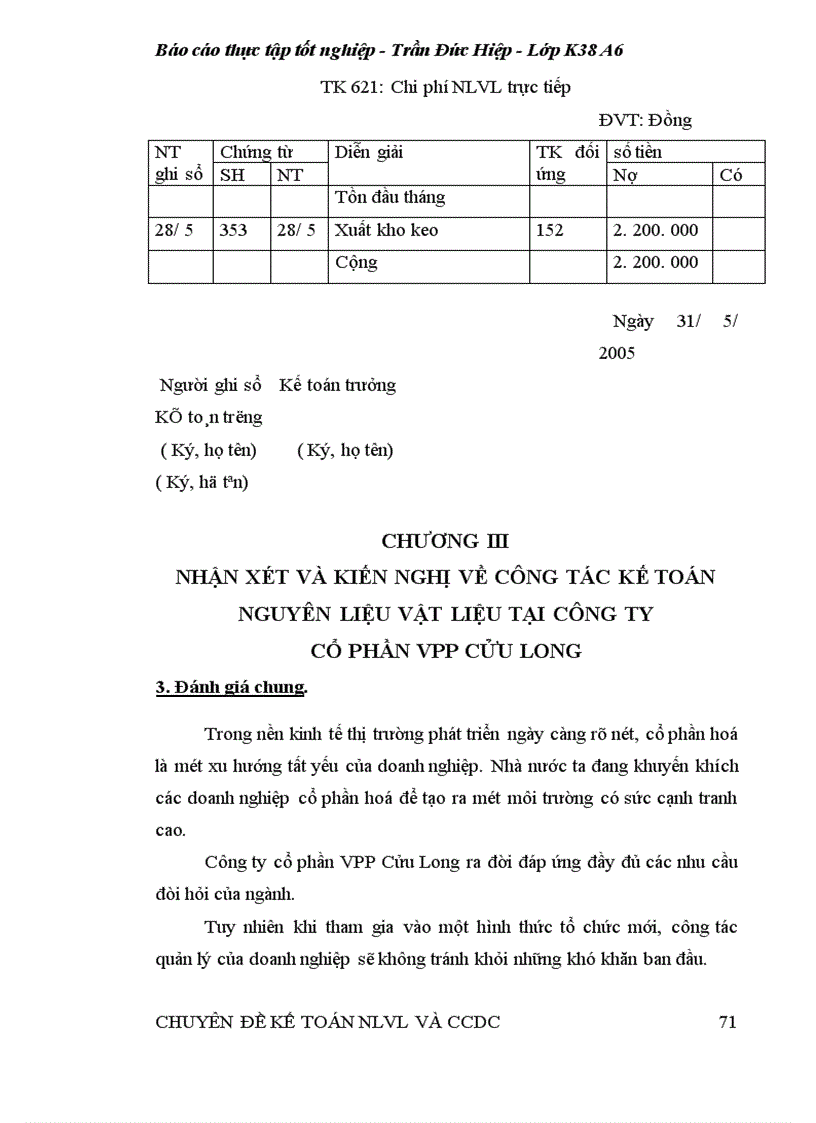 image for page Thực tế công tác kế toán nguyên liệu vật liệu tại công ty cổ phần VPP Cửu Long 1