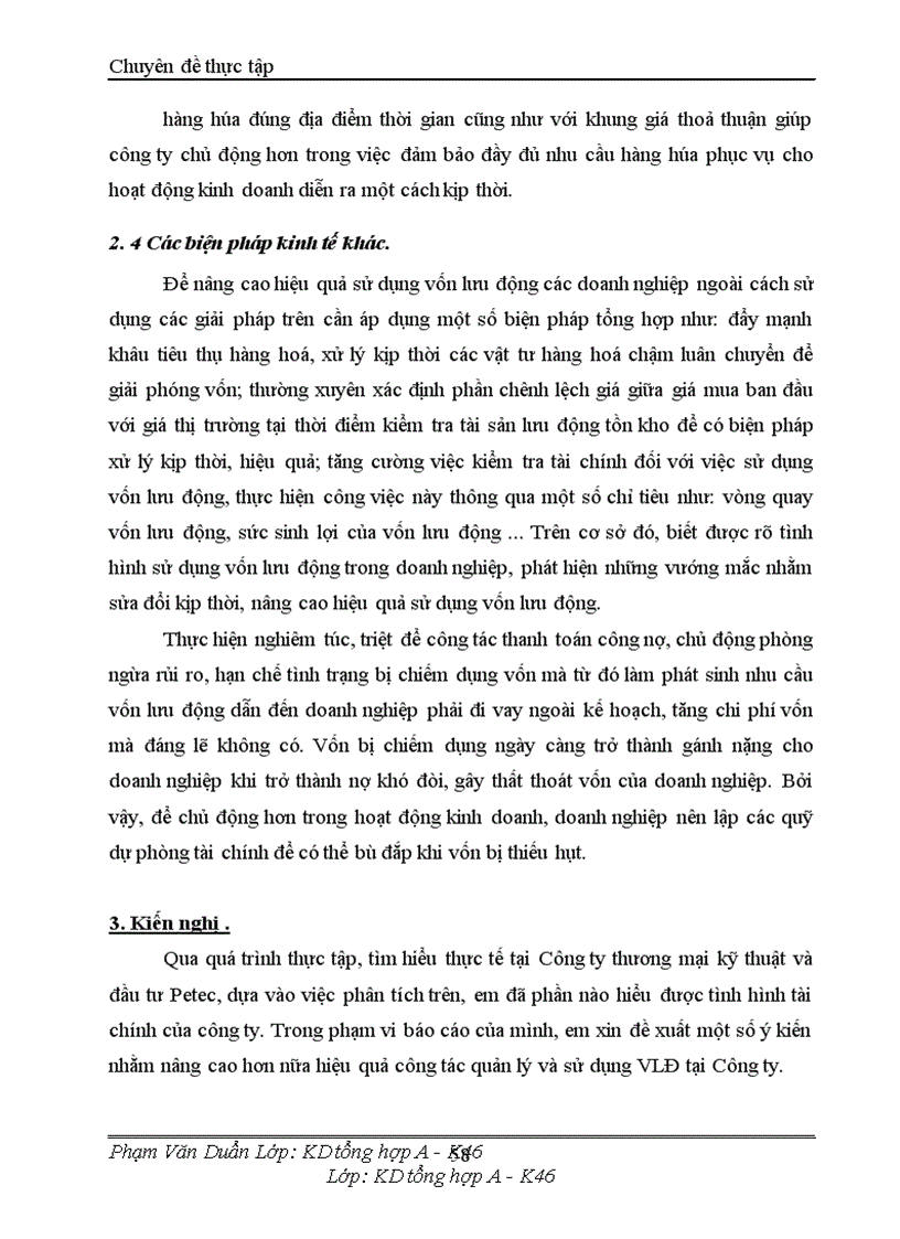 image for page Vốn và các giải pháp nâng cao hiệu quả sử dụng vốn ở Công ty Thương mại kỹ thuật và đầu tư Petec 1