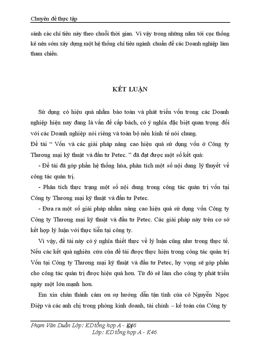 image for page Vốn và các giải pháp nâng cao hiệu quả sử dụng vốn ở Công ty Thương mại kỹ thuật và đầu tư Petec 1