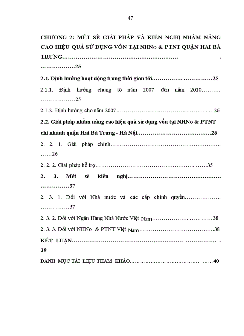 image for page Một số giải pháp chủ yếu nhằm nâng cao lợi nhuận tại Chi nhánh NHNo PTNT quận Hai Bà Trưng Hà Nội