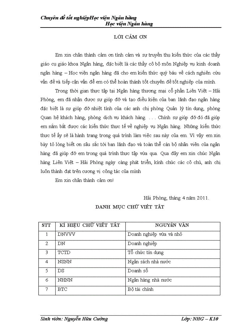 image for page Giải pháp mở rộng tín dụng đối với Doanh nghiệp vừa và nhỏ tại NHTMCP Liên Việt Hải Phòng