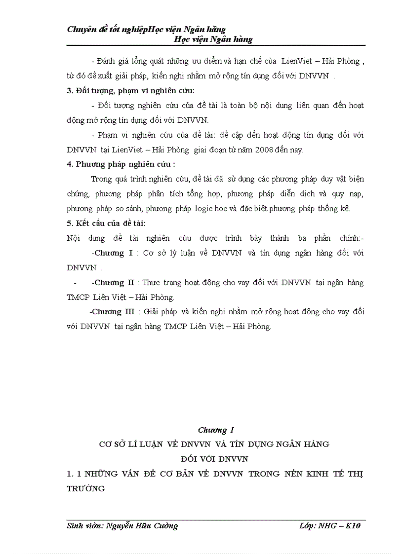 image for page Giải pháp mở rộng tín dụng đối với Doanh nghiệp vừa và nhỏ tại NHTMCP Liên Việt Hải Phòng