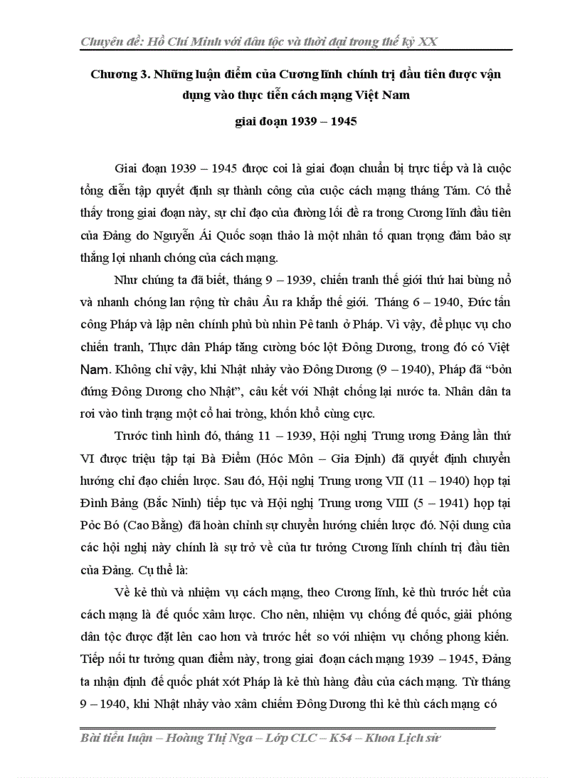 image for page So sánh Cương lĩnh đầu tiên của Đảng và Luận cương chính trị tháng 10 1930 và sự vận dụng những luận điểm của Cương lĩnh vào giai đoạn cách mạng Việt Nam 1939 1945