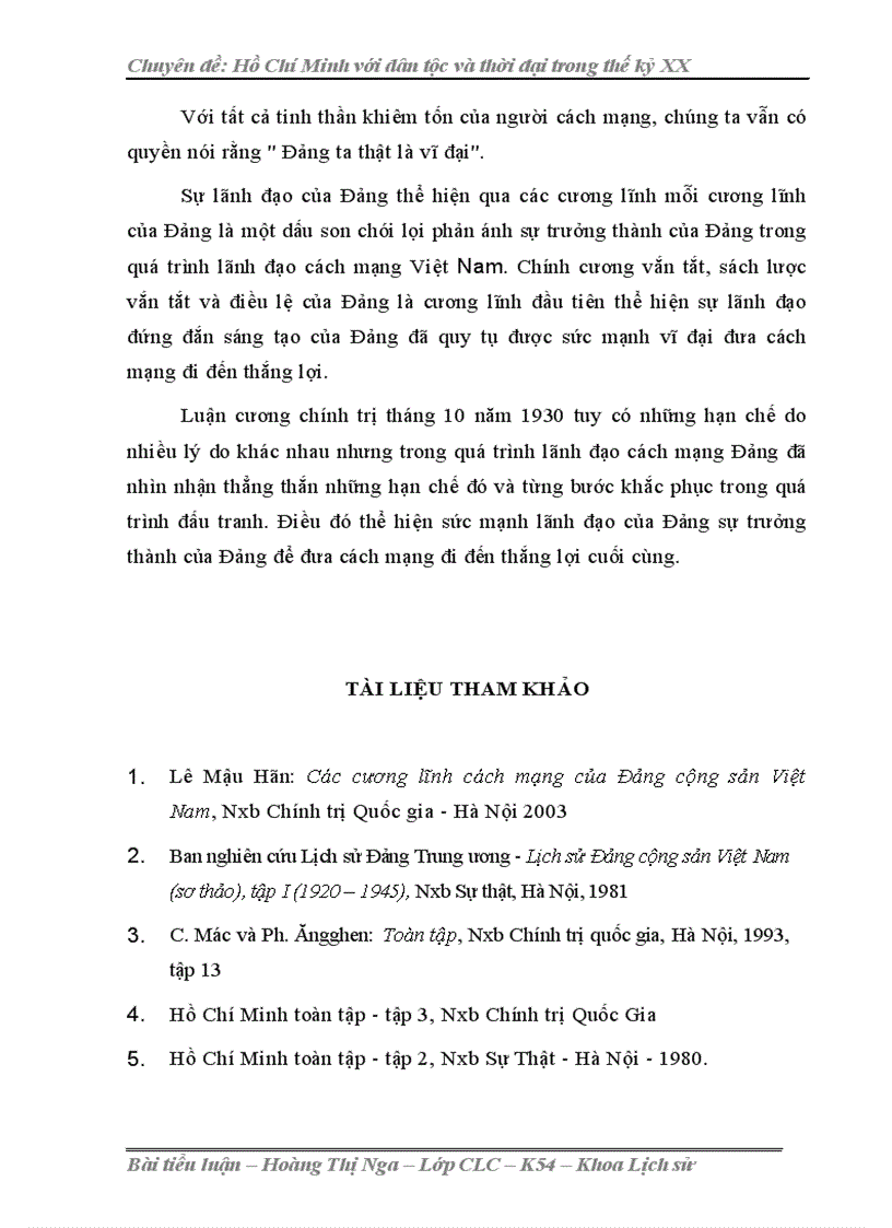 image for page So sánh Cương lĩnh đầu tiên của Đảng và Luận cương chính trị tháng 10 1930 và sự vận dụng những luận điểm của Cương lĩnh vào giai đoạn cách mạng Việt Nam 1939 1945