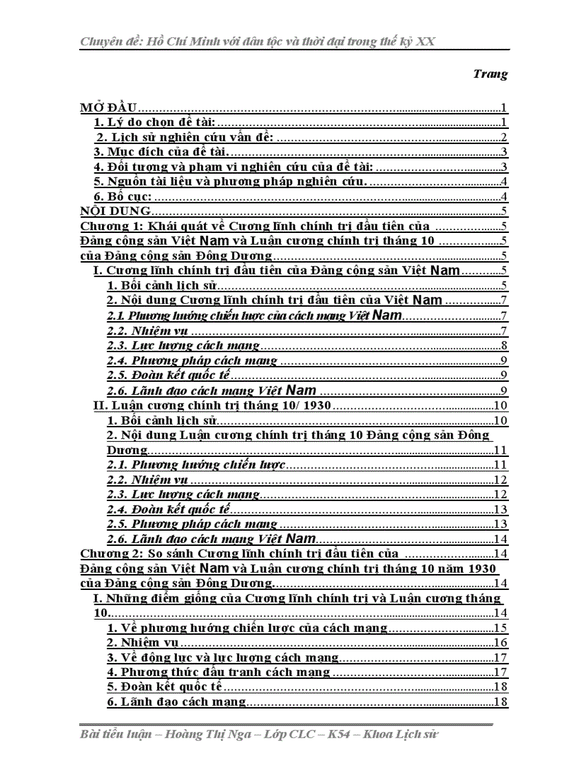 image for page So sánh Cương lĩnh đầu tiên của Đảng và Luận cương chính trị tháng 10 1930 và sự vận dụng những luận điểm của Cương lĩnh vào giai đoạn cách mạng Việt Nam 1939 1945