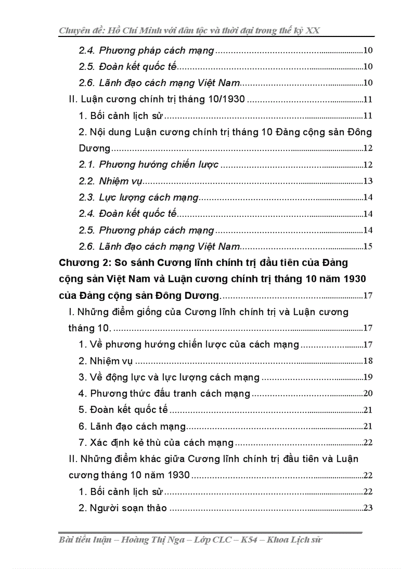 image for page So sánh Cương lĩnh đầu tiên của Đảng và Luận cương chính trị tháng 10 1930 và sự vận dụng những luận điểm của Cương lĩnh vào giai đoạn cách mạng Việt Nam 1939 1945