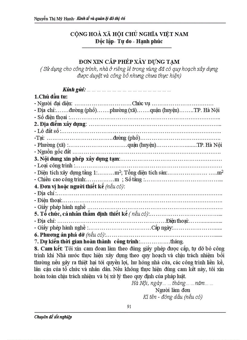 image for page Một số giải pháp nhằm nâng cao hiệu quả công tác quản lý trật tự xây dựng và cấp phép xây dựng trên địa bàn quận Đống Đa Nguyễn Thị Mỹ Hạnh Kinh tế và quản lý đô thị