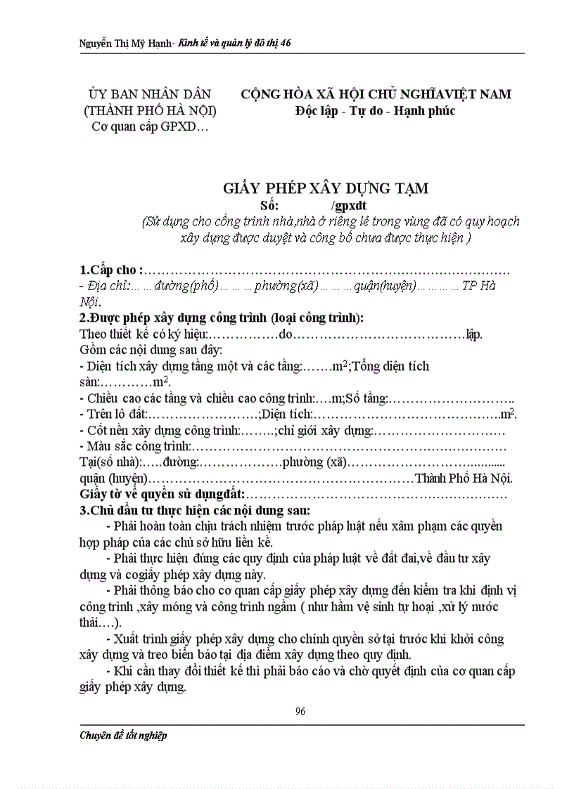 image for page Một số giải pháp nhằm nâng cao hiệu quả công tác quản lý trật tự xây dựng và cấp phép xây dựng trên địa bàn quận Đống Đa Nguyễn Thị Mỹ Hạnh Kinh tế và quản lý đô thị