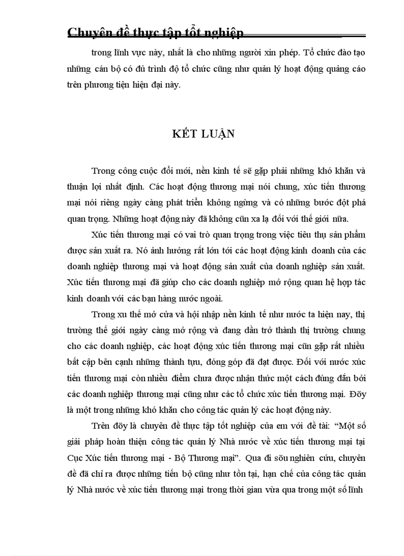 image for page Một số giải pháp nhằm hoàn thiện quản lý Nhà nước về xúc tiến thương mại tại Cục Xúc tiến thương mại Bộ Thương mại