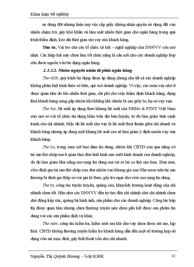 image for page Nâng cao châ t lươ ng ti n du ng đô i vơ i doanh nghiê p nhỏ va vừa ta i chi nha nh Ngân hàng Nông nghiệp và Phát triển Nông thôn chi nhánh thành phố Bắc Ninh tỉnh Bắc Ninh