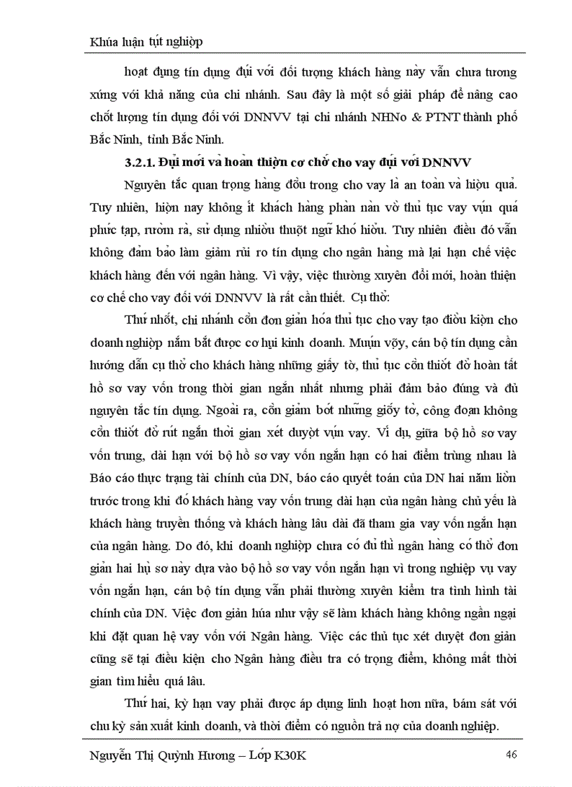 image for page Nâng cao châ t lươ ng ti n du ng đô i vơ i doanh nghiê p nhỏ va vừa ta i chi nha nh Ngân hàng Nông nghiệp và Phát triển Nông thôn chi nhánh thành phố Bắc Ninh tỉnh Bắc Ninh