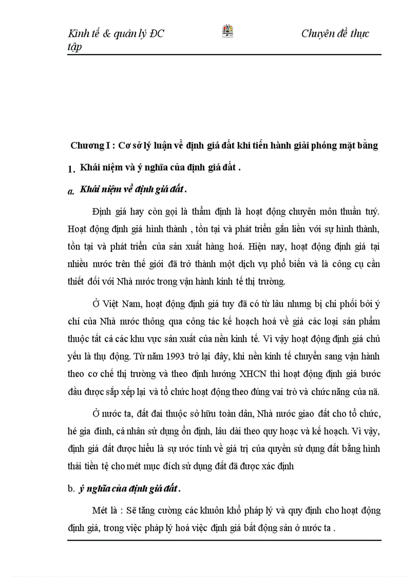 image for page Thực trạng và giải pháp định giá đất trong đền bù thiệt hại giải phóng mặt bằng vị dụ khu đô thị mới Đại Kim Định Công
