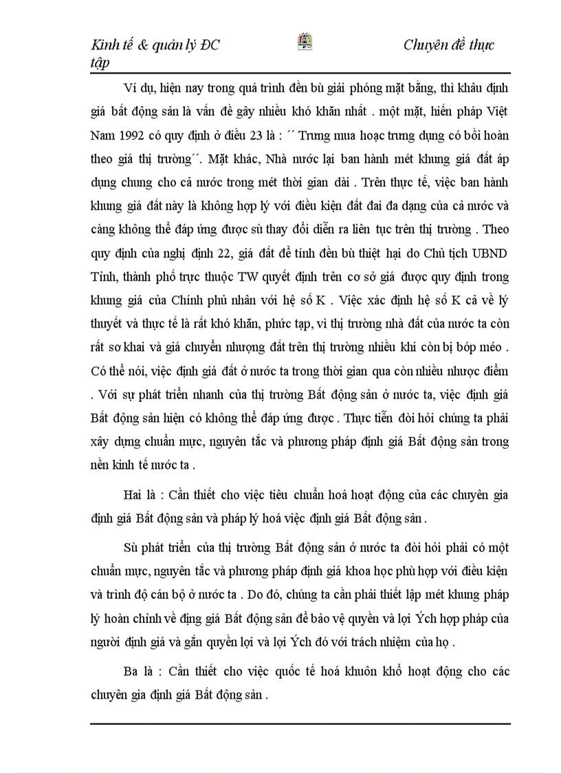 image for page Thực trạng và giải pháp định giá đất trong đền bù thiệt hại giải phóng mặt bằng vị dụ khu đô thị mới Đại Kim Định Công