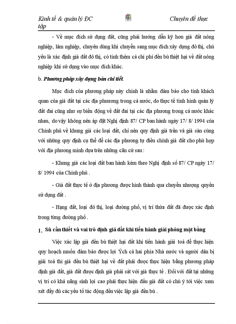 image for page Thực trạng và giải pháp định giá đất trong đền bù thiệt hại giải phóng mặt bằng vị dụ khu đô thị mới Đại Kim Định Công