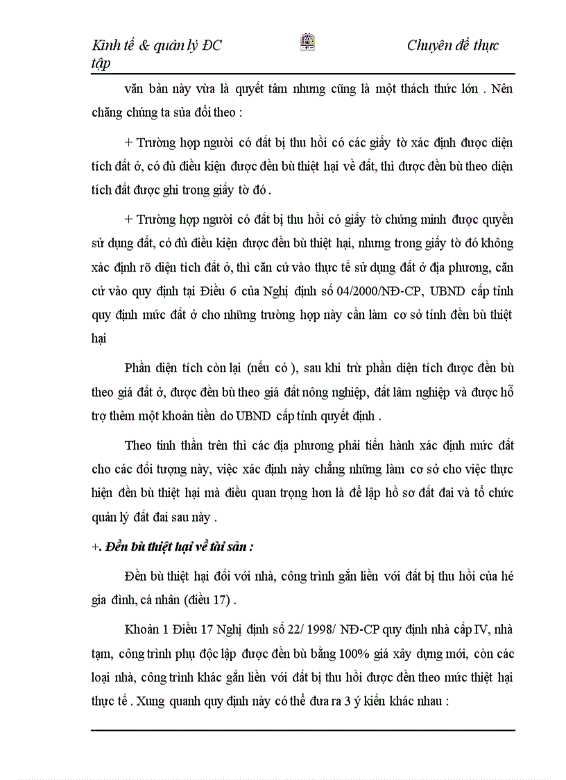 image for page Thực trạng và giải pháp định giá đất trong đền bù thiệt hại giải phóng mặt bằng vị dụ khu đô thị mới Đại Kim Định Công