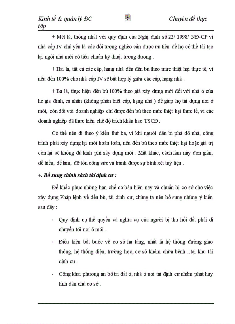 image for page Thực trạng và giải pháp định giá đất trong đền bù thiệt hại giải phóng mặt bằng vị dụ khu đô thị mới Đại Kim Định Công