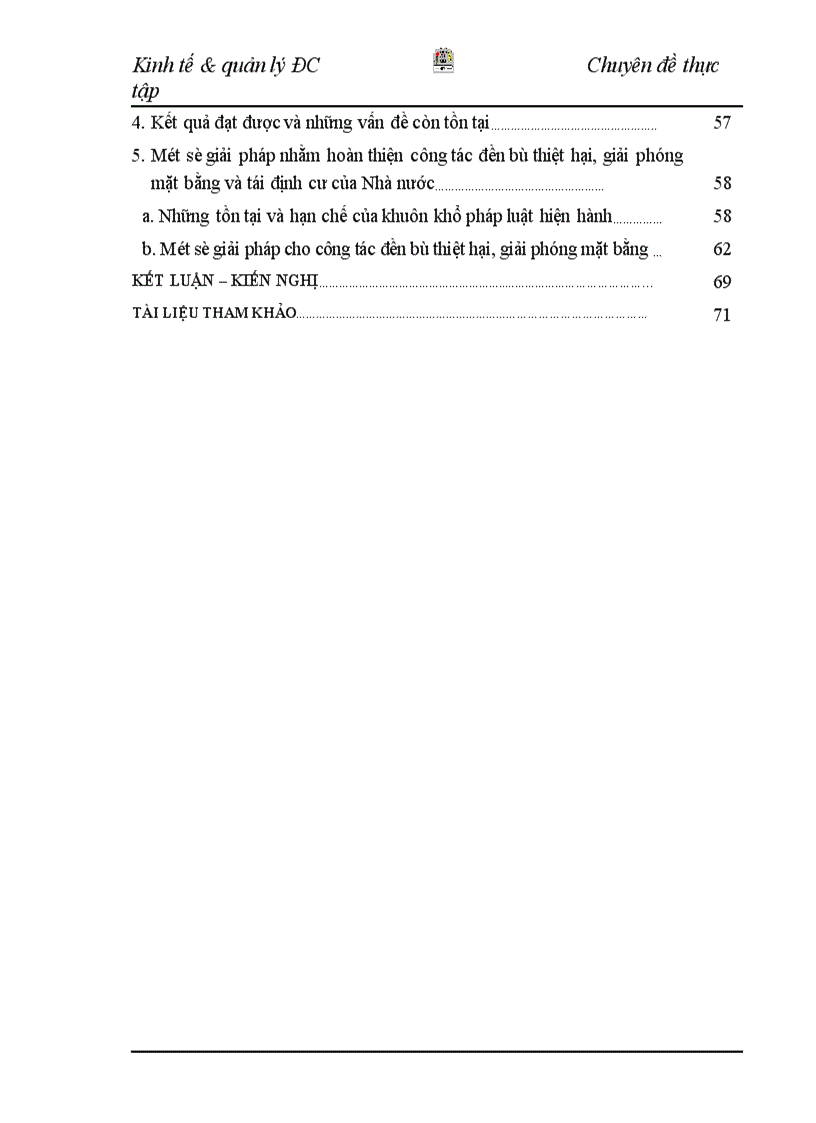 image for page Thực trạng và giải pháp định giá đất trong đền bù thiệt hại giải phóng mặt bằng vị dụ khu đô thị mới Đại Kim Định Công