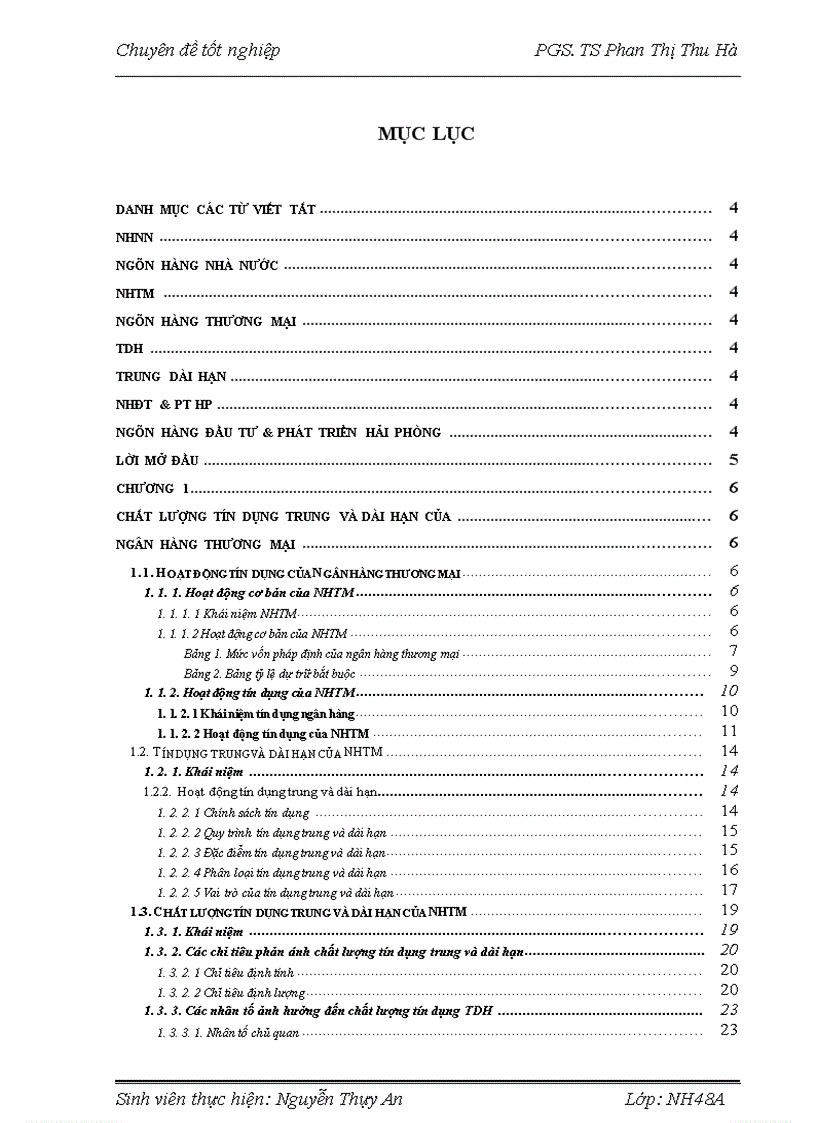 image for page Nâng cao chất lượng tín dụng trung và dài hạn tại chi nhánh ngân hàng Đầu tư Phát triển Hải Phòng