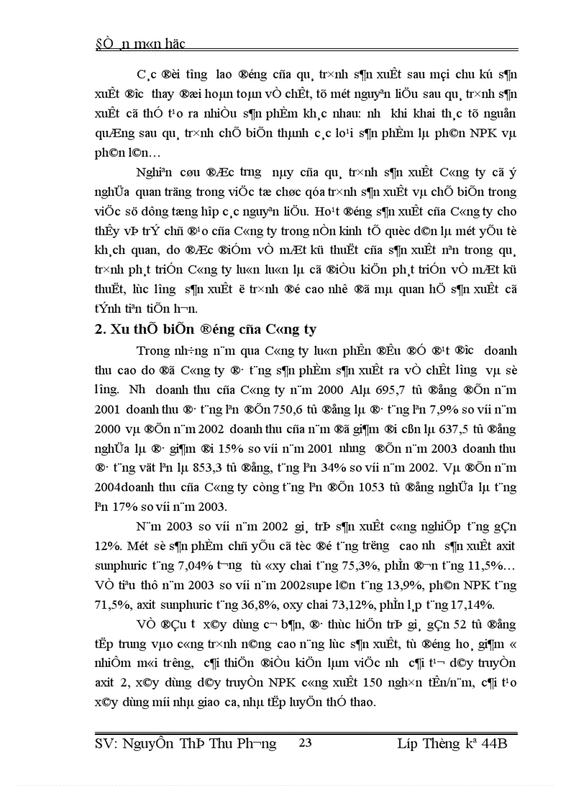 image for page Vận dụng phương pháp dãy số thời gian để phân tích sự biến động về doanh thu của Công ty Supe Phốt Phát và Hoá Chất Lâm Thao từ năm 2000 đến năm 2004và dự báo năm 2005 1