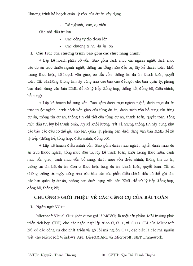 image for page Chương trình kế hoạch quản lý vốn của dự án xây dựng