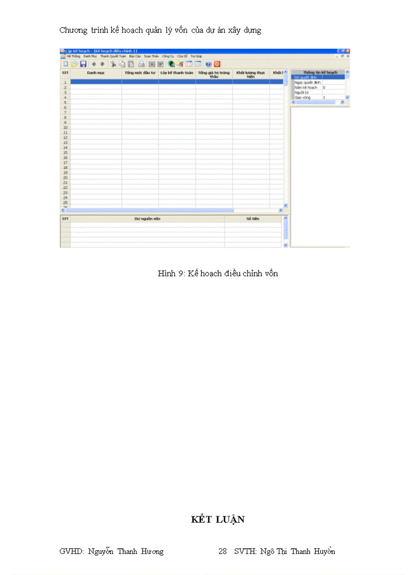 image for page Chương trình kế hoạch quản lý vốn của dự án xây dựng
