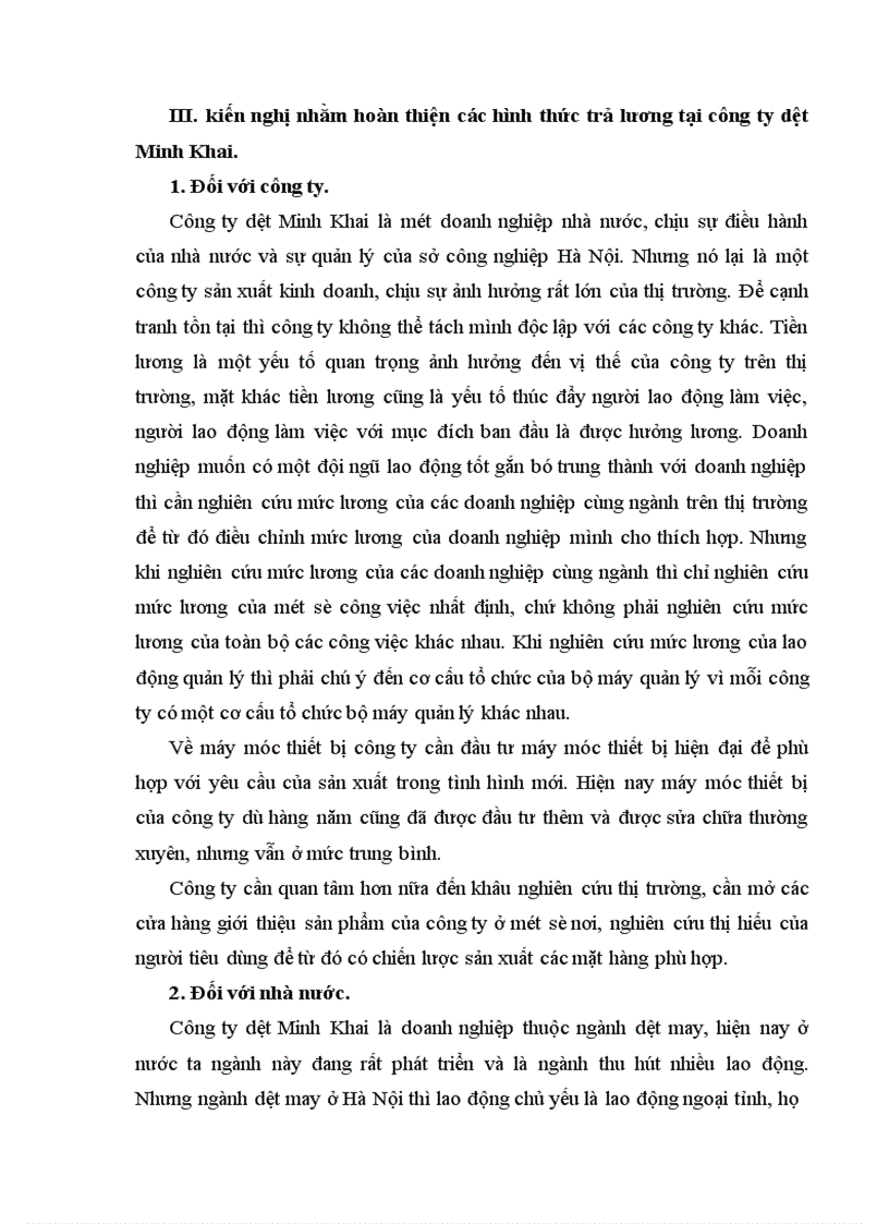 image for page Hoàn thiện các hình thức trả lương cho người lao động tại công ty dệt Minh Khai
