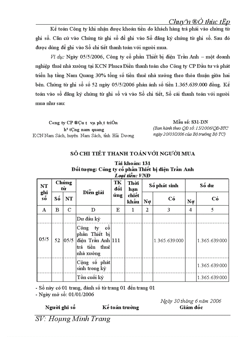 image for page Kế toán doanh thu chi phí và xác định kết quả kinh doanh tại Công ty cổ phần Đầu tư và Phát triển hạ tầng Nam Quang 1