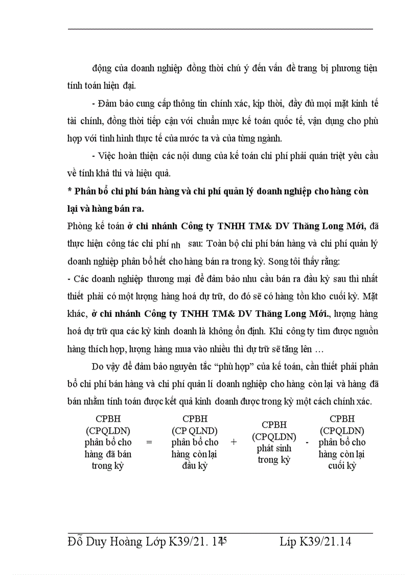 image for page Tổ chức công tác kế toán chi phí bán hàng và chi phí quản lý doanh nghiệp tại Chi nhánh Công ty TNHH TM DV Thăng Long Mới 1