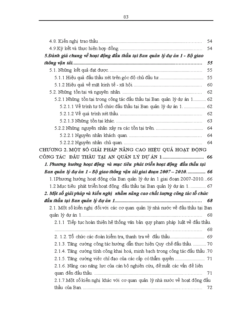 image for page Thực trạng và một số giải pháp nâng cao hiệu quả công tác đấu thầu tại Ban Quản lý dự án 1 Bộ giao thông vận tải 1