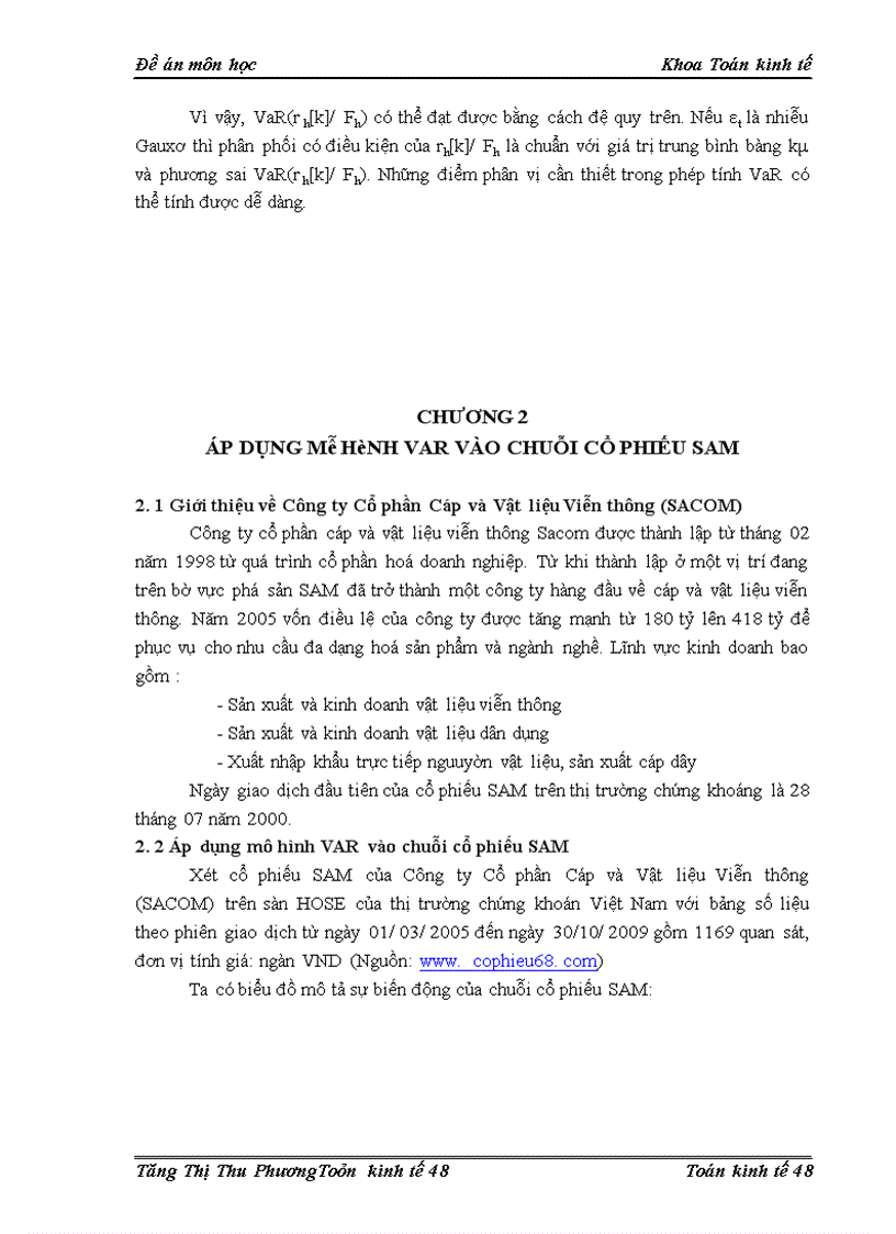 image for page Áp dụng mô hình var vào chuỗi cổ phiếu sam