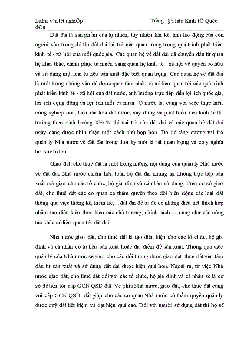 image for page Công tác giao đất cho thuê đất đối với các tổ chức kinh tế trên địa bàn thành phố Vinh tỉnh Nghệ An