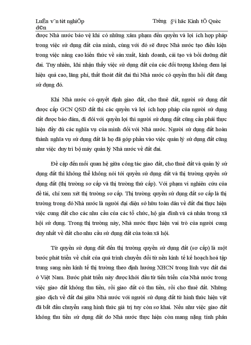 image for page Công tác giao đất cho thuê đất đối với các tổ chức kinh tế trên địa bàn thành phố Vinh tỉnh Nghệ An