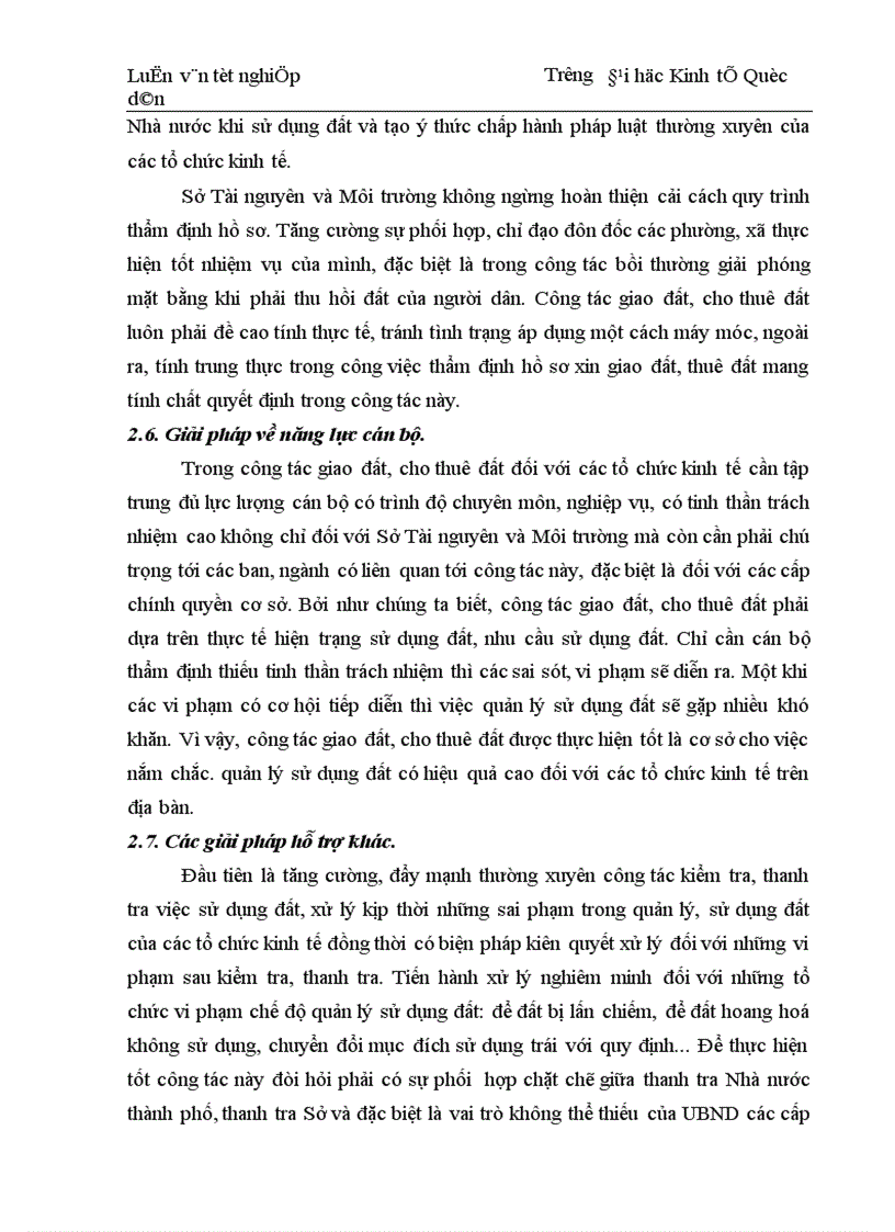 image for page Công tác giao đất cho thuê đất đối với các tổ chức kinh tế trên địa bàn thành phố Vinh tỉnh Nghệ An